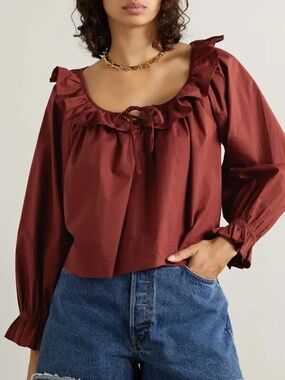 Doen Jules Top in Mahogany Claret Size S